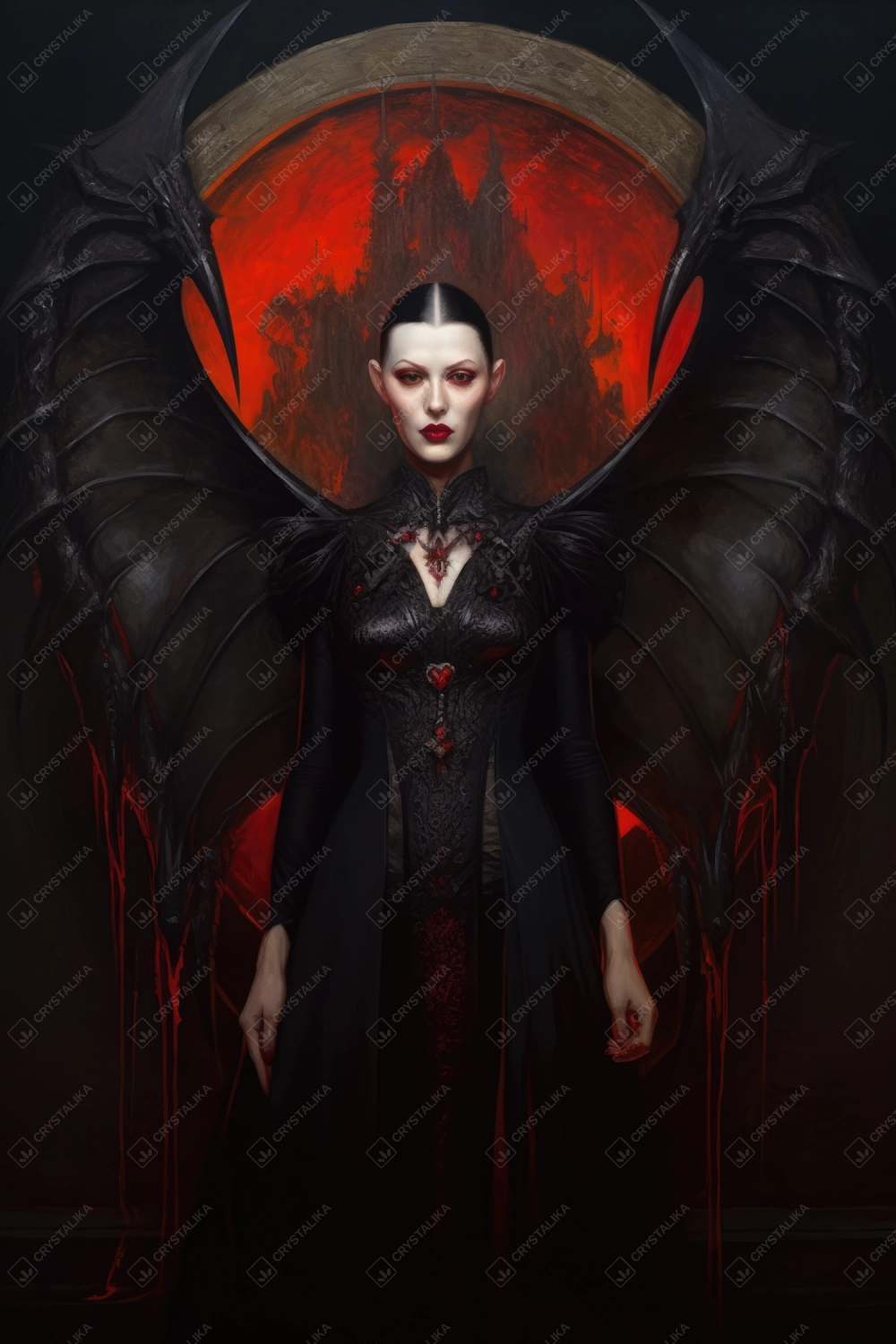 Beautiful gothic vampire duchess