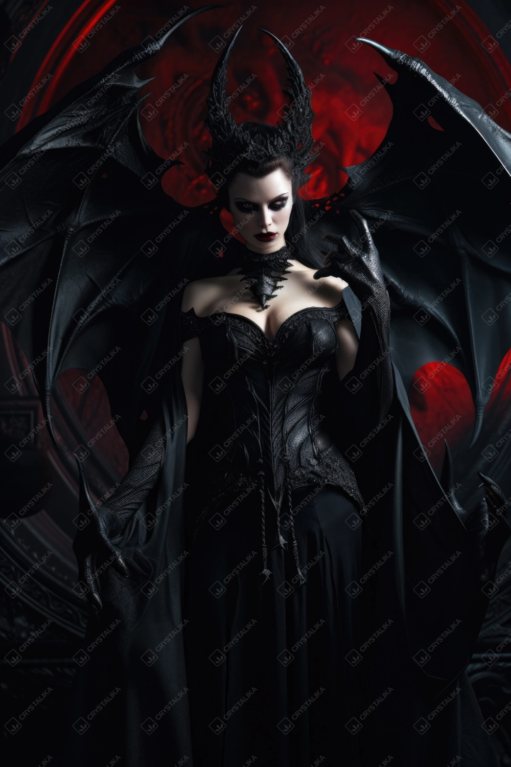 Beautiful gothic vampire duchess