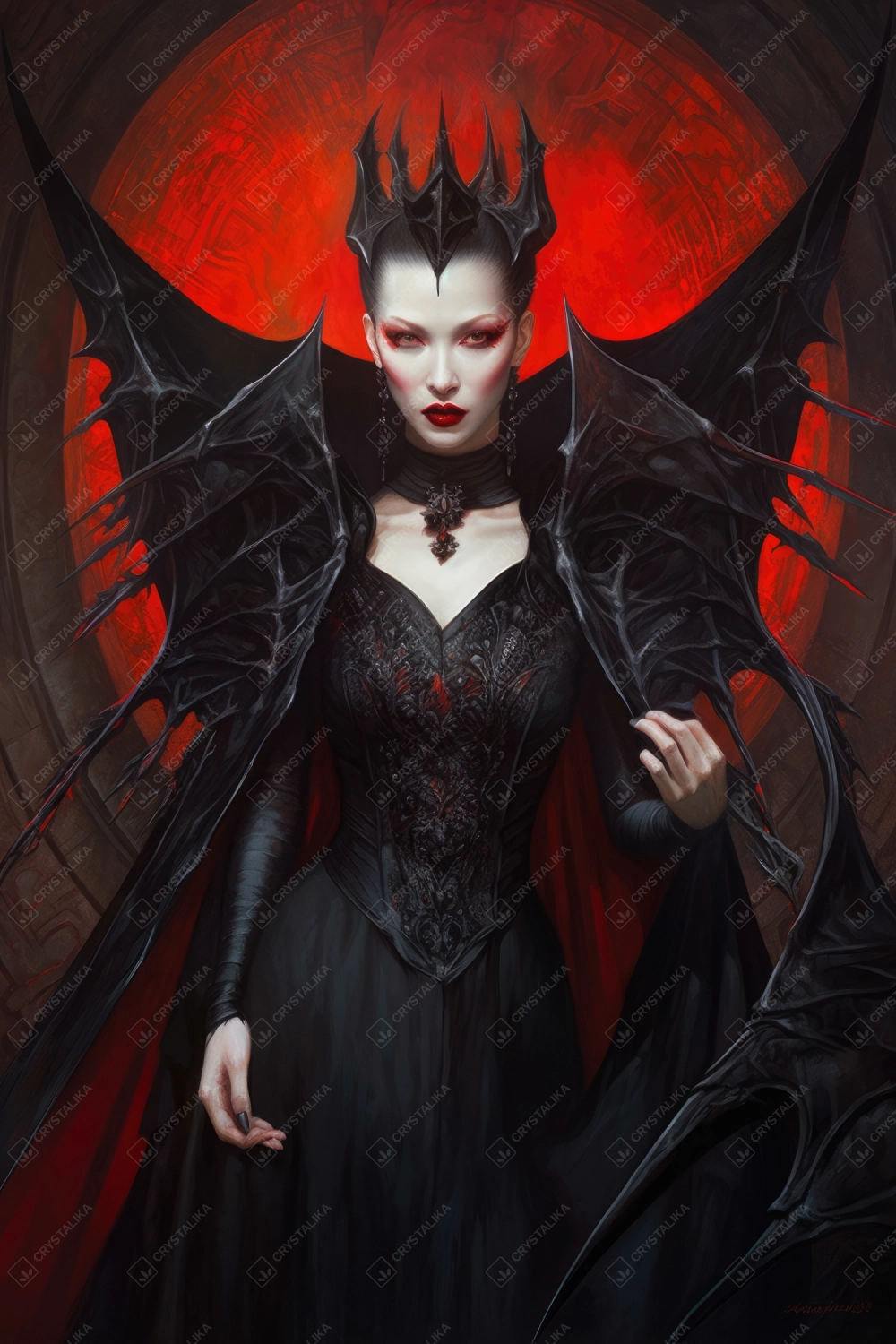 Beautiful gothic vampire duchess