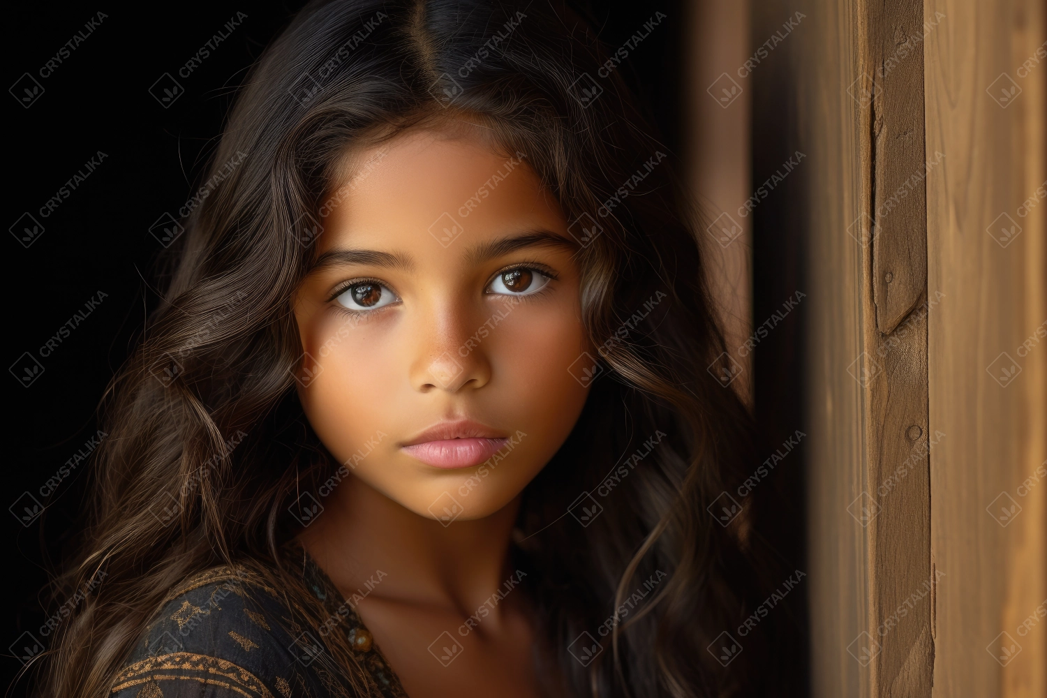 Portrait of a beautiful young Peruvian girl