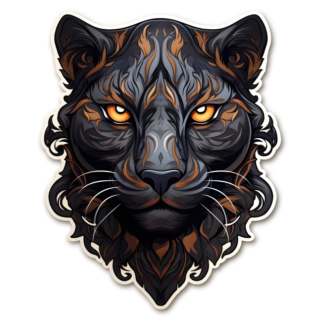 Captivating Black Panther Die-Cut Sticker