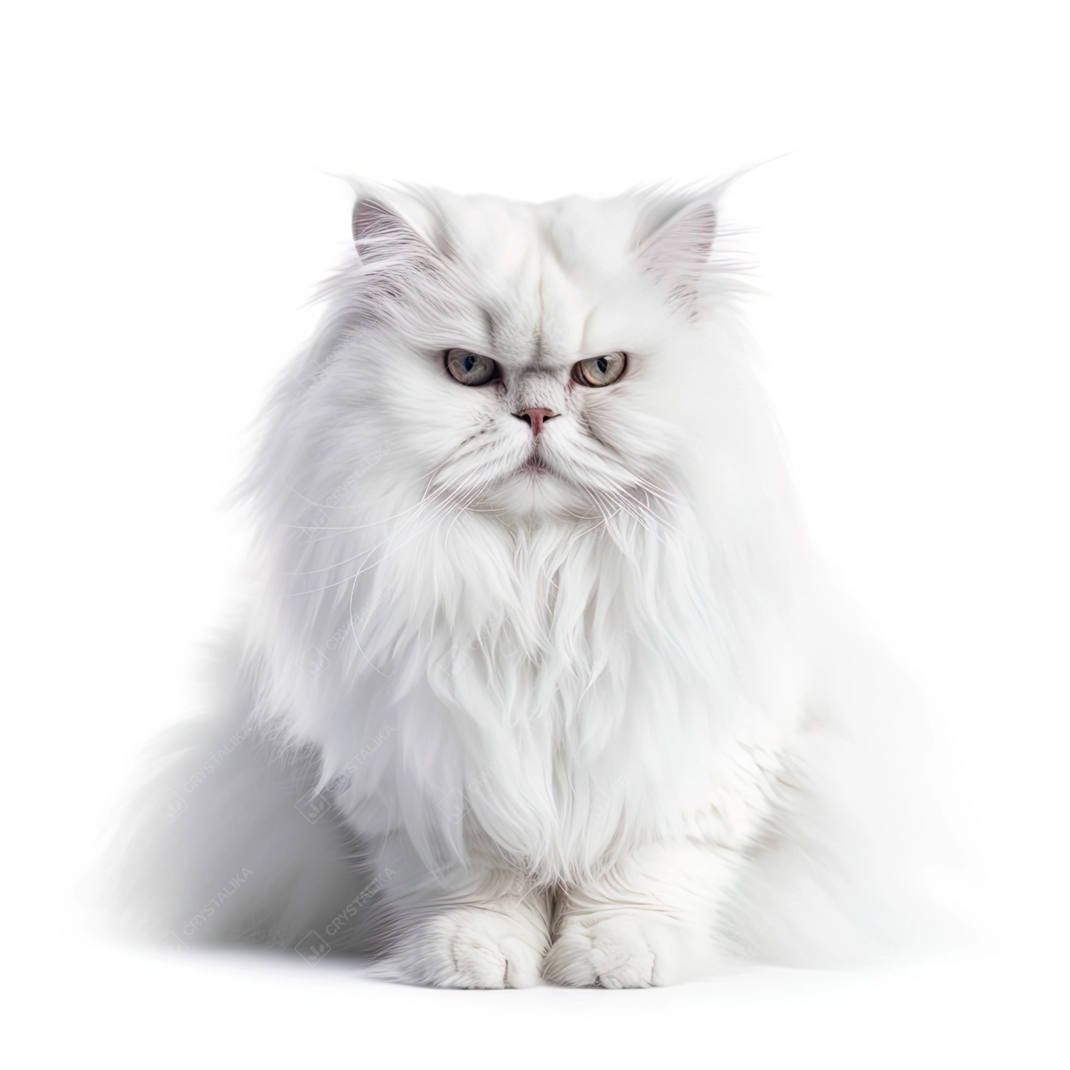 cat on isolated white background