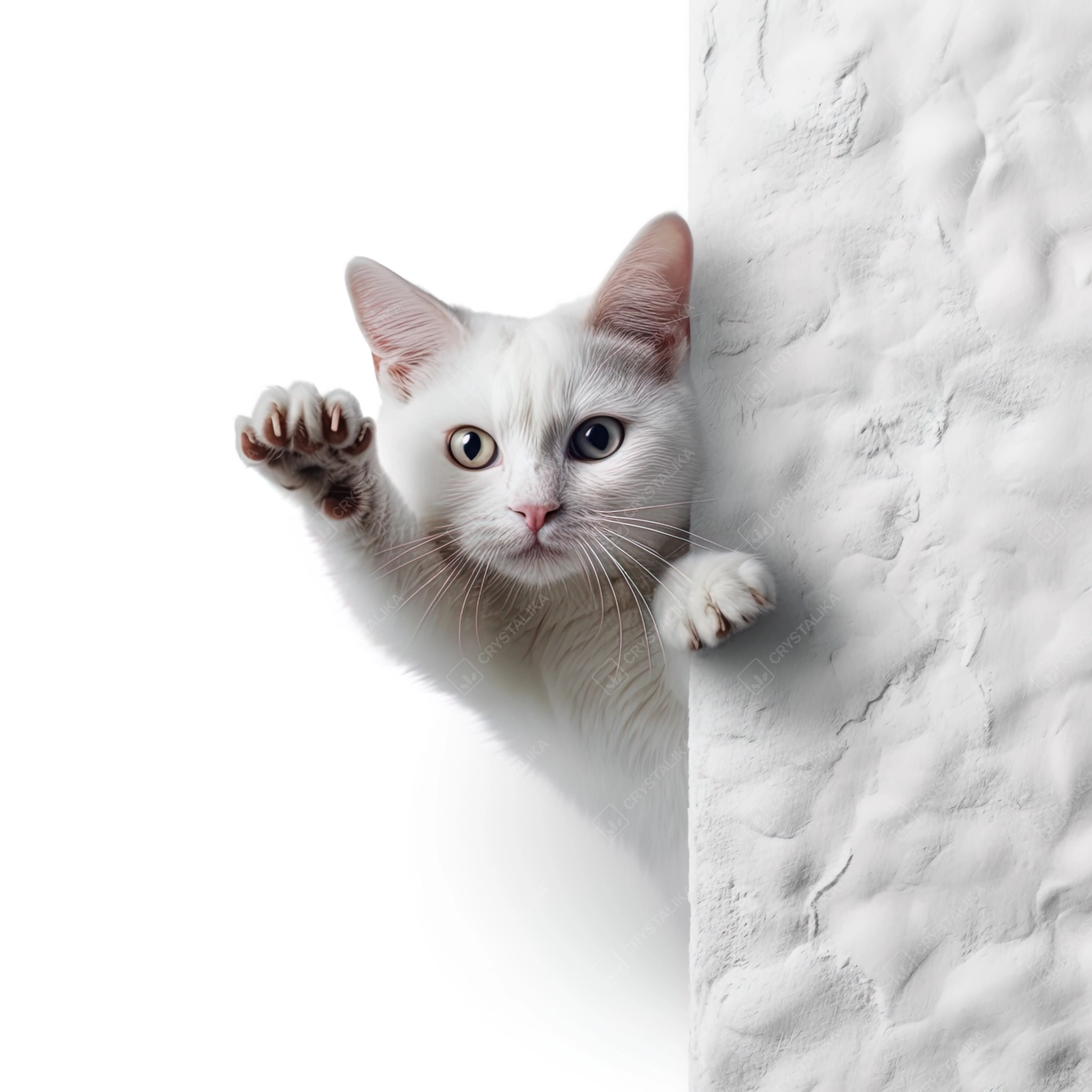 cat on isolated white background