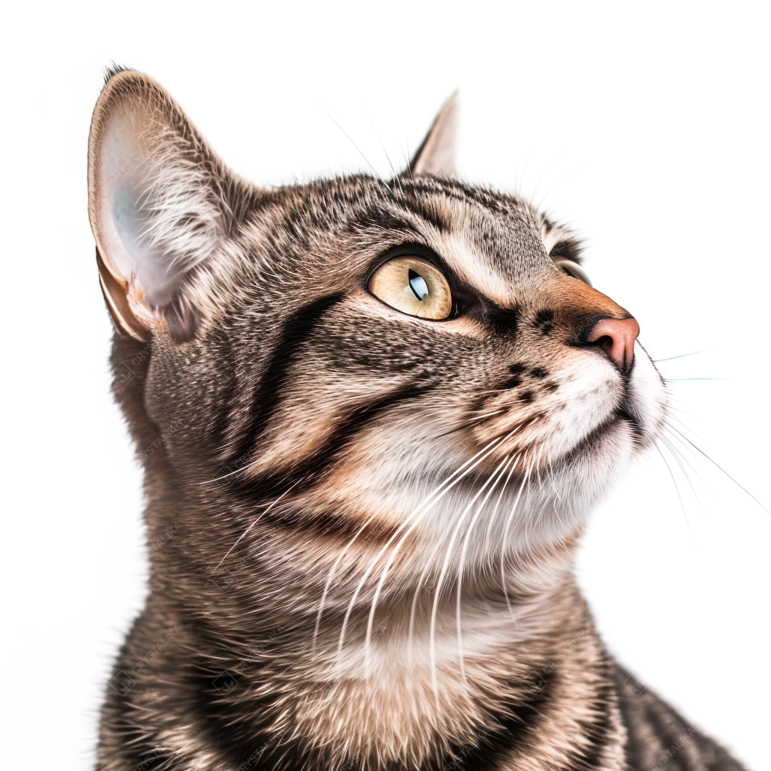 cat on isolated white background