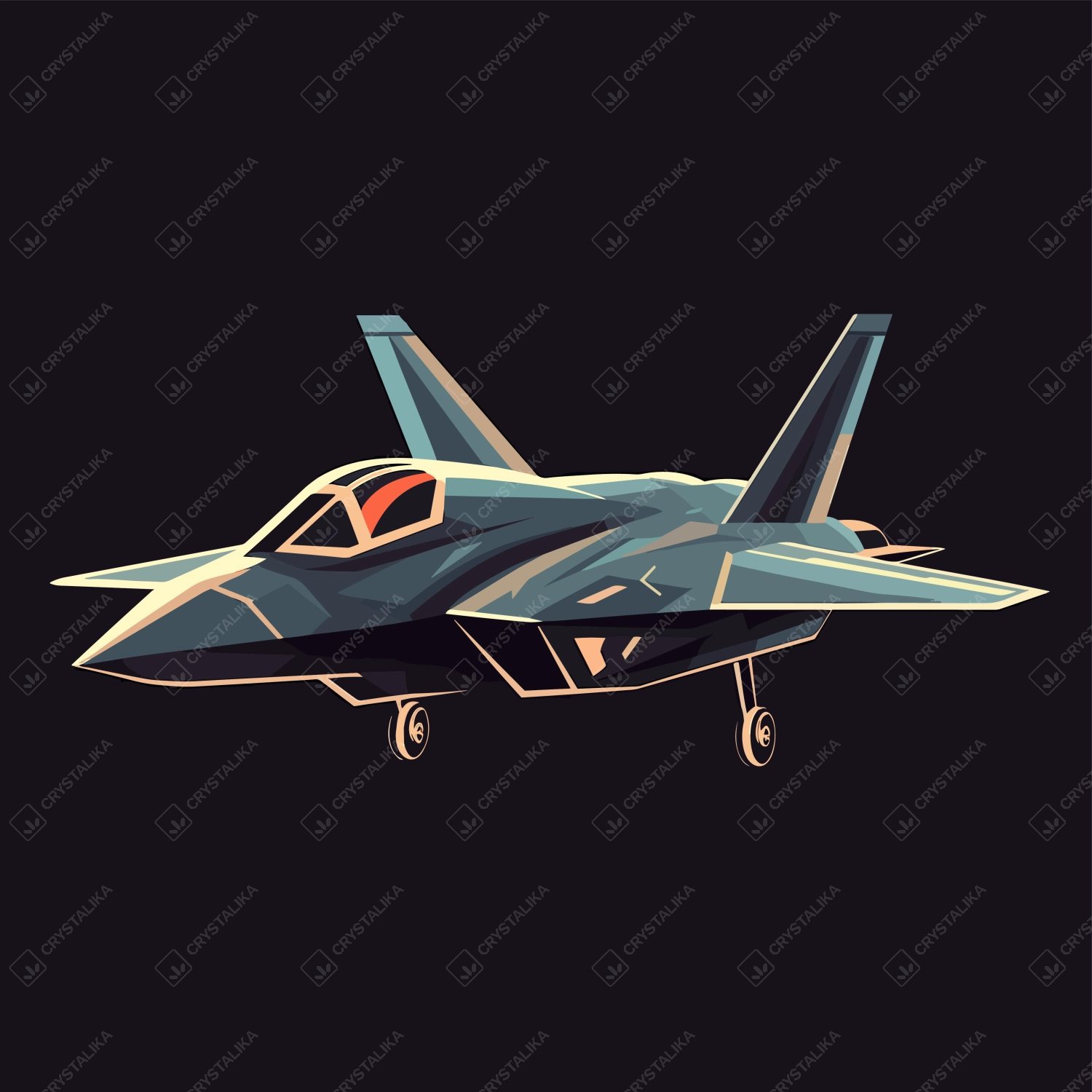 Vector art illustration of airplanes, high resolution, colorful, easy combined