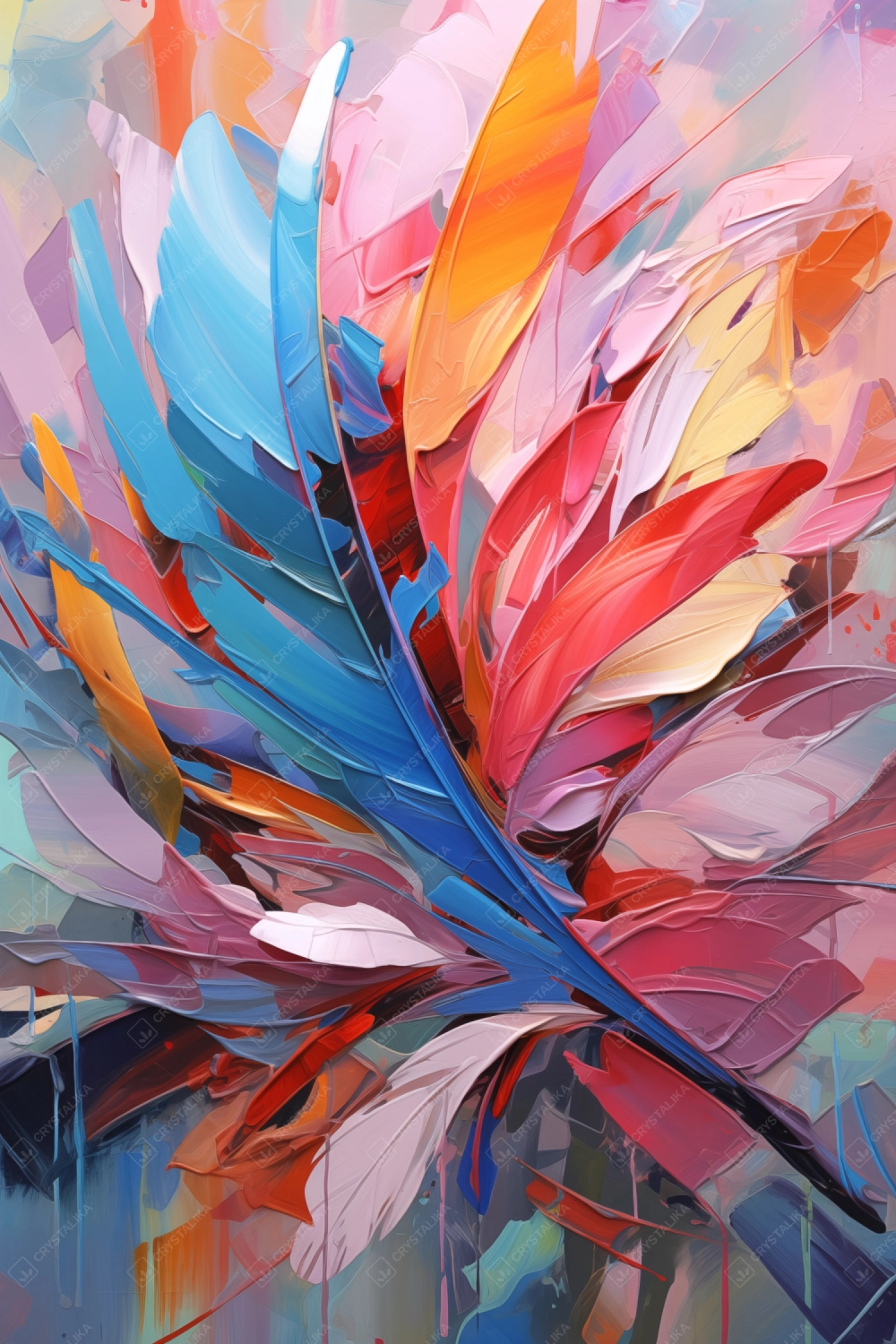 A feathers-like painting wallpaper