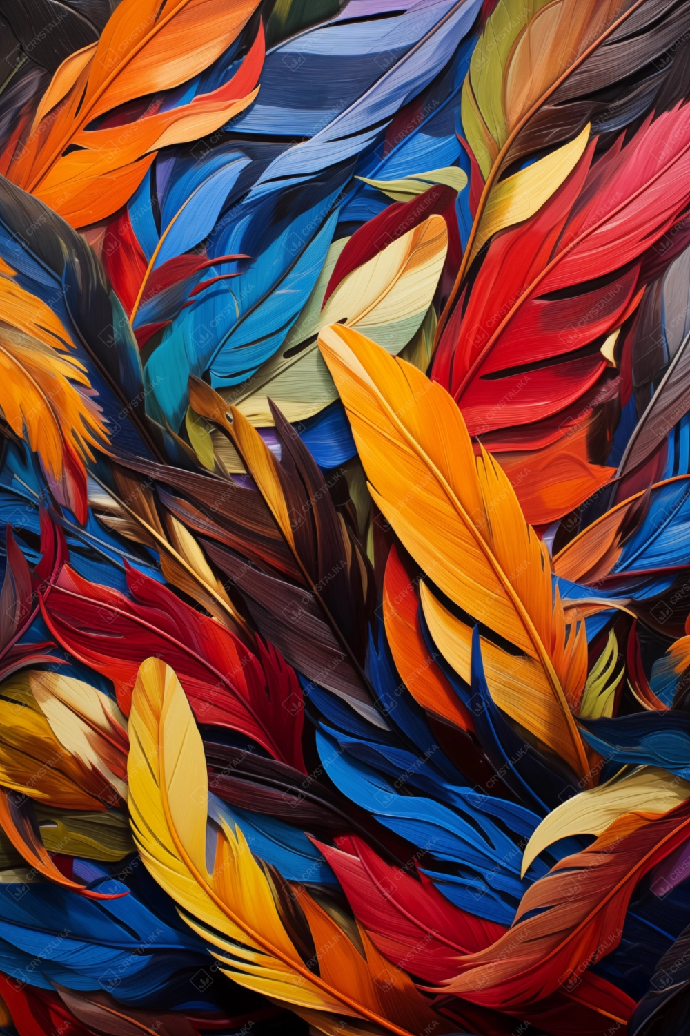 A feathers-like painting wallpaper