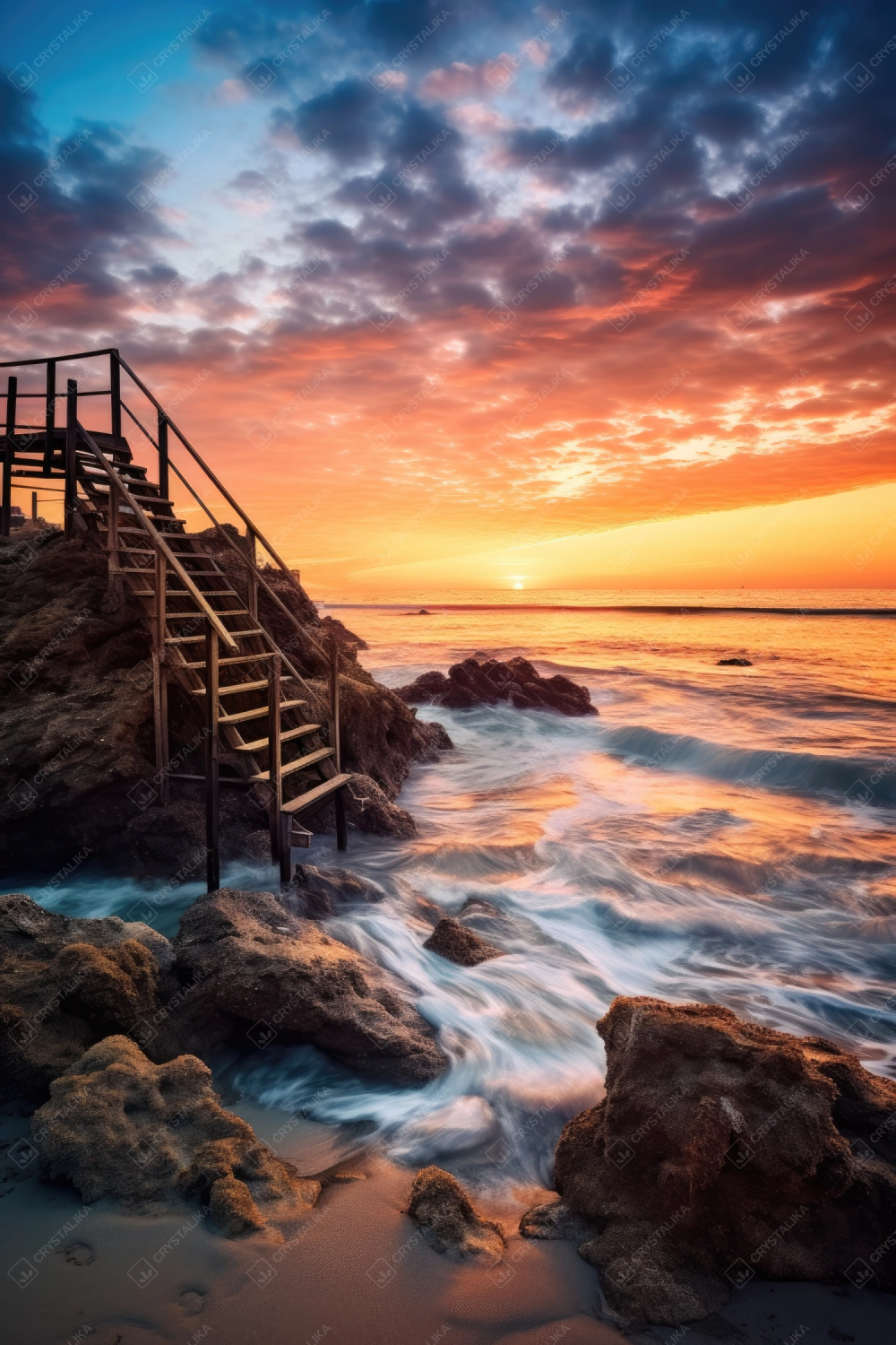 Beautiful sunset on the beach