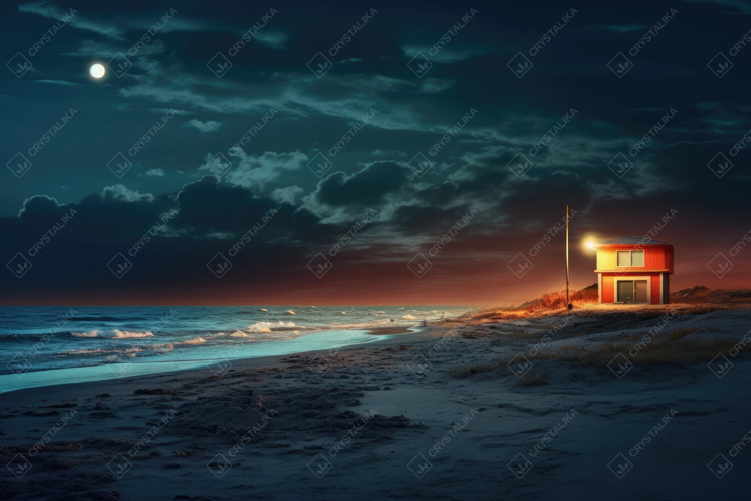 A small cabin near the sea