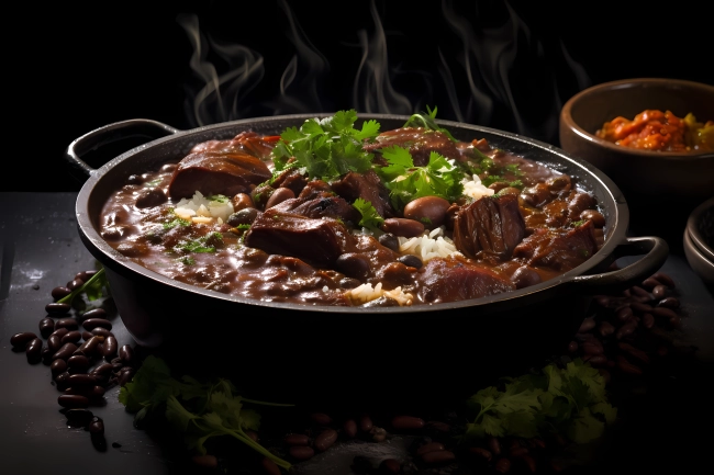 Feijoada: A stew made with black beans and various cuts of pork