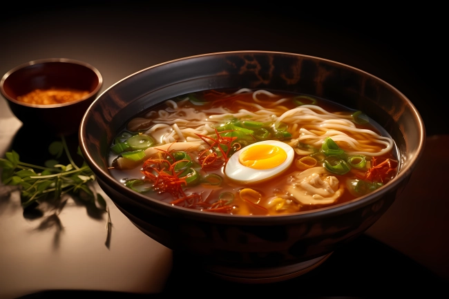 Traditional Japanese noodle soup