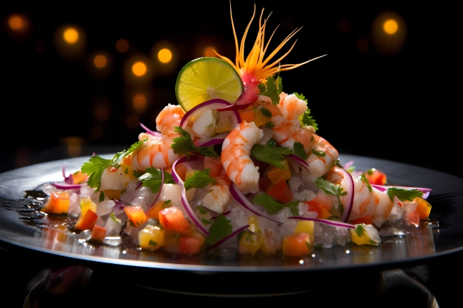 Ceviche - traditional Peruvian meal