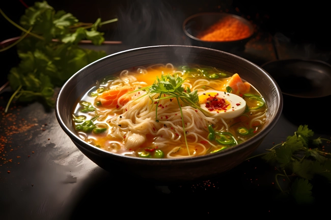 Traditional Japanese noodle soup