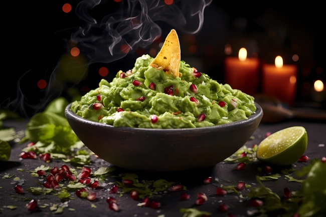 Guacamole - Mexican dip made primarily from avocados