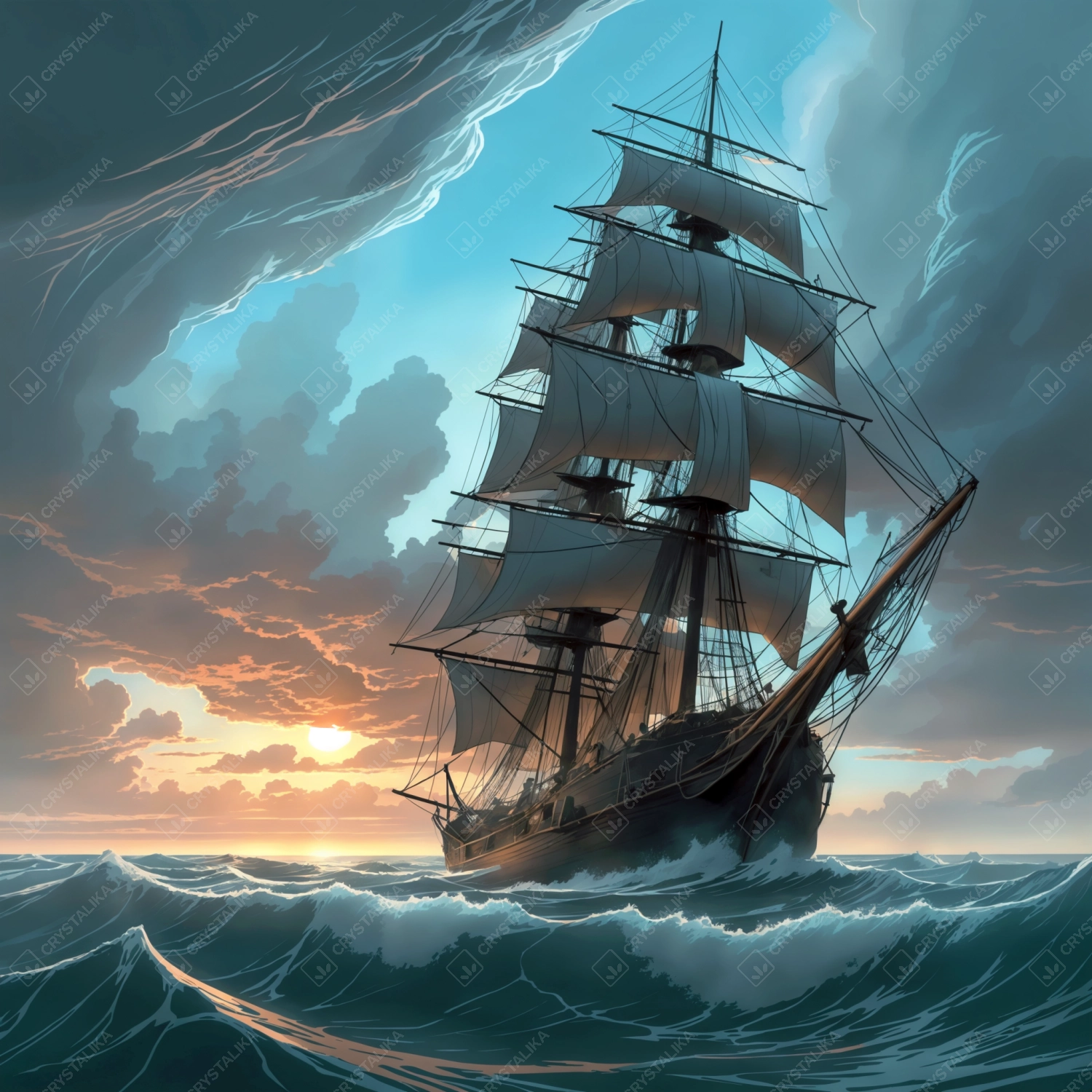 Sailing rough seas