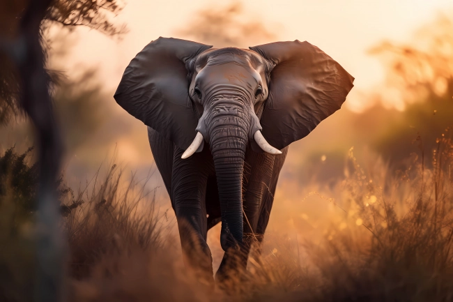 Portrait of a majestic elephant