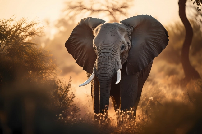 Portrait of a majestic elephant