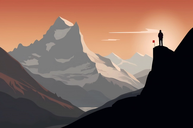 Minimalistic art depicting Switzerland