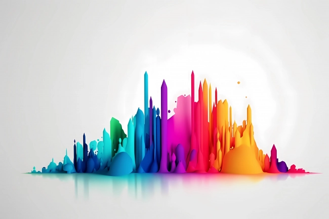 Colorful abstract background shapes