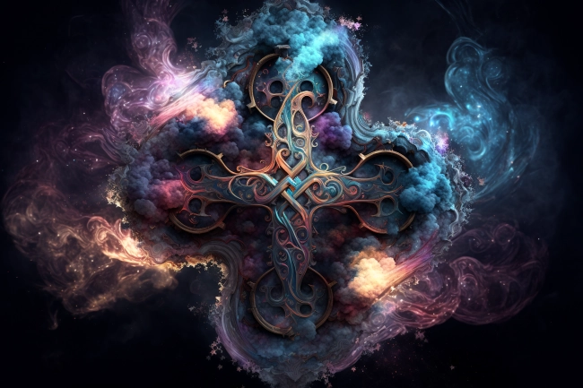 Abstract fantasy cross