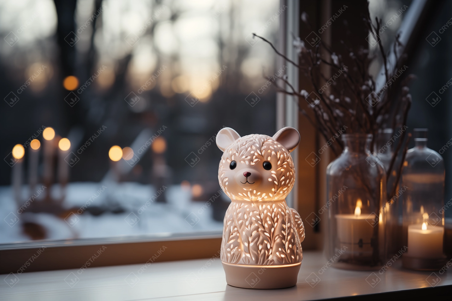 Super cute little animal on window sill