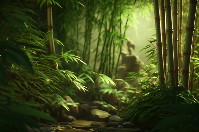 Asian bamboo forest