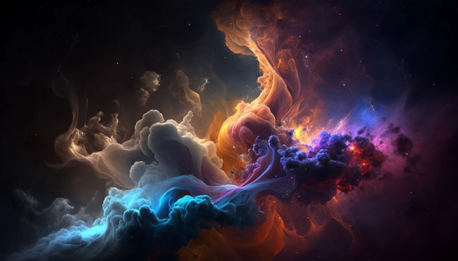 Beautiful abstract of a space void