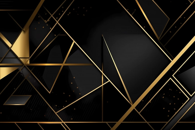 Amazing black and gold geometry wallpaper