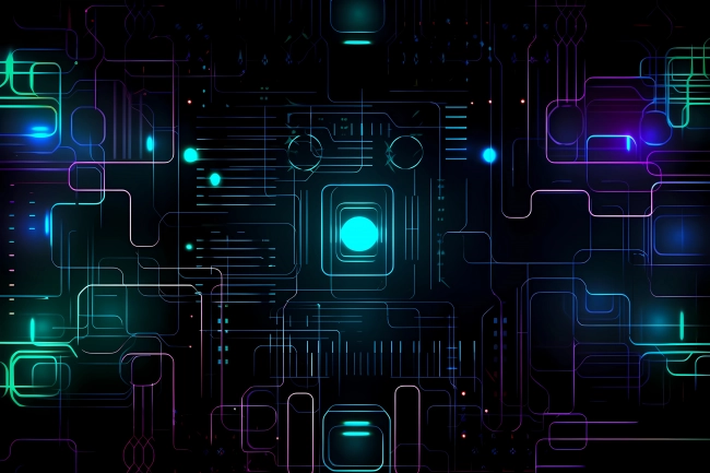 Amazing technical neon wallpaper