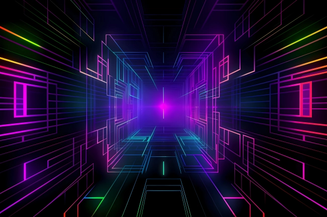 Amazing technical neon wallpaper