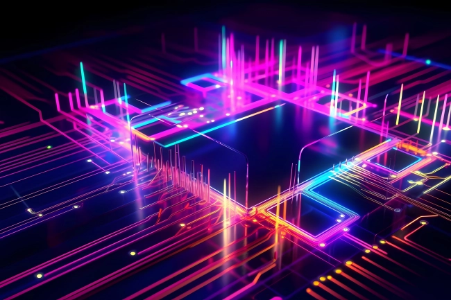 Amazing technical neon wallpaper