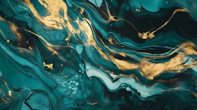 Amazing teal and golden marble texture