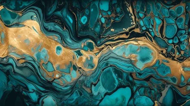 Amazing teal and golden marble texture