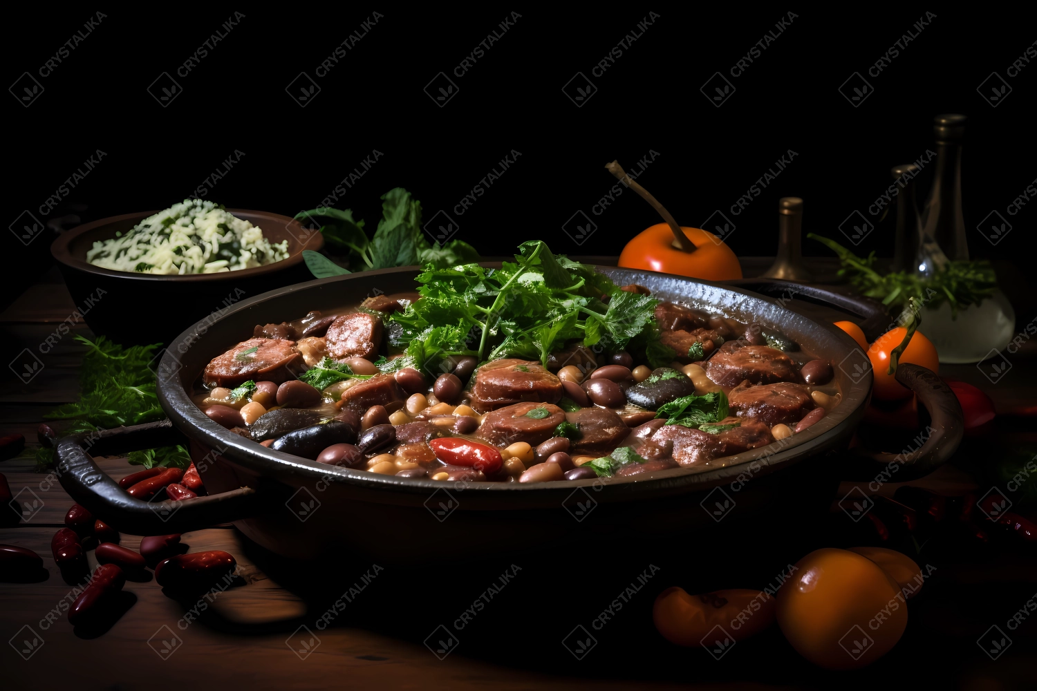 Feijoada: A stew made with black beans and various cuts of pork