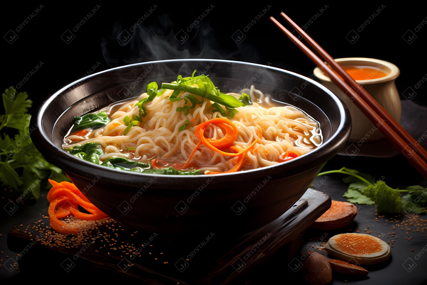 Traditional Japanese noodle soup