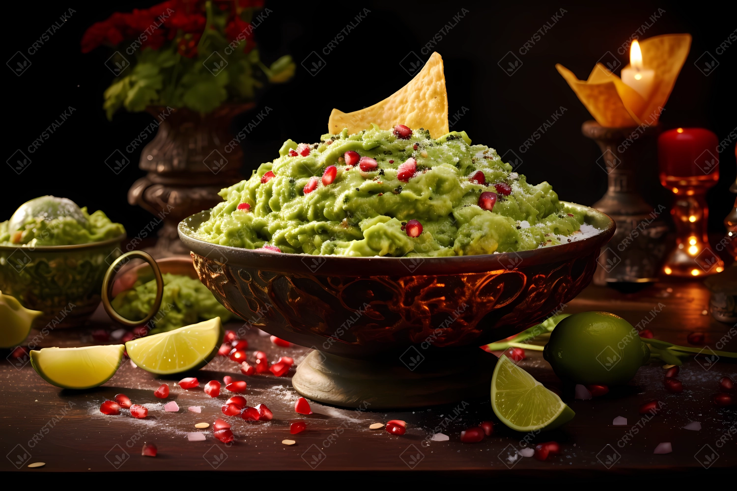 Guacamole - Mexican dip made primarily from avocados