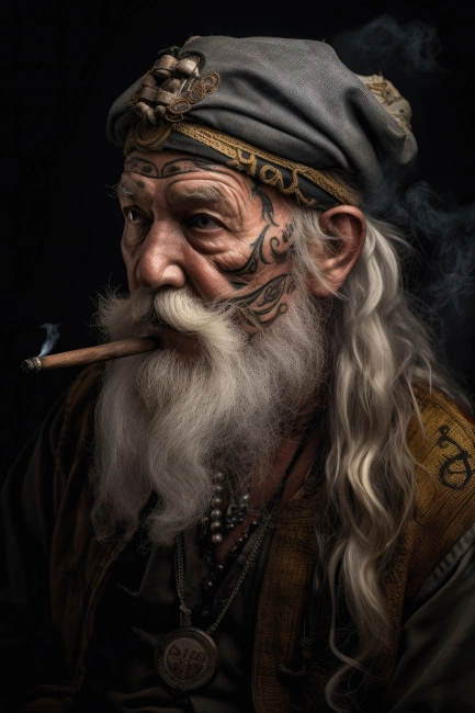 Portrait of an old sailor