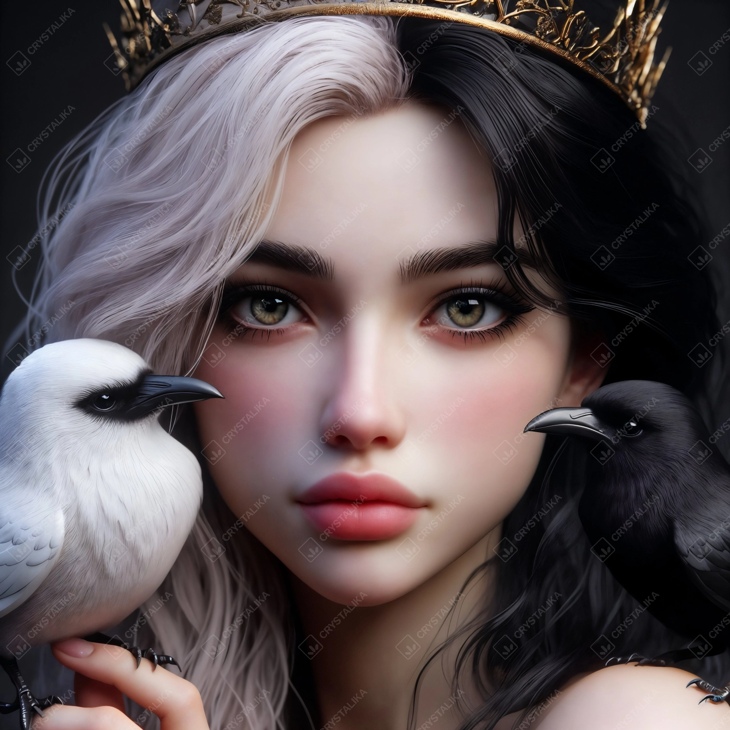 The Queen girl and her crows