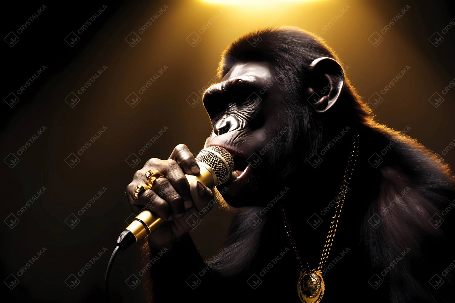 Chimpanzee gangsta rapping