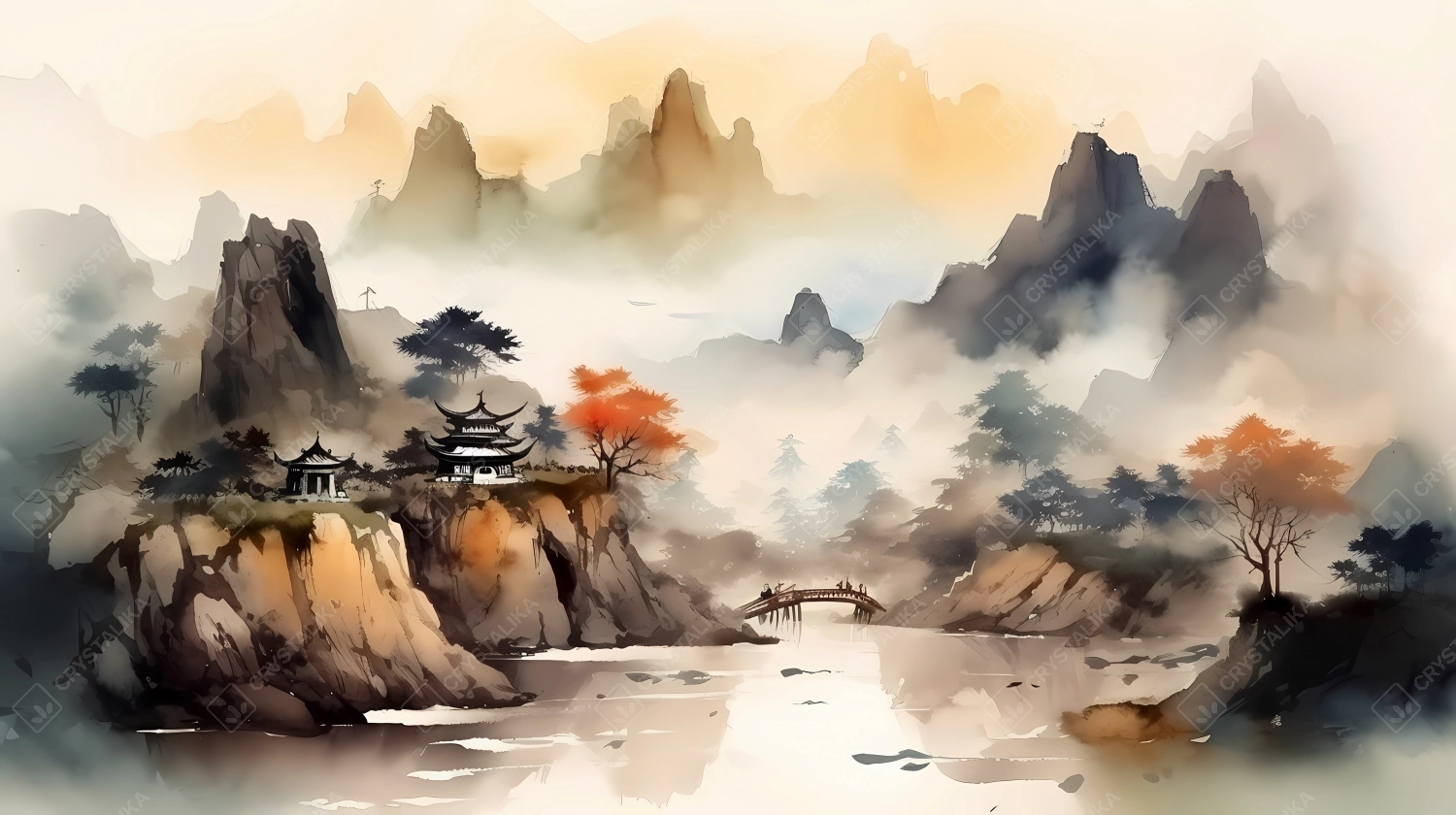 Traditional Chinese landscape painting