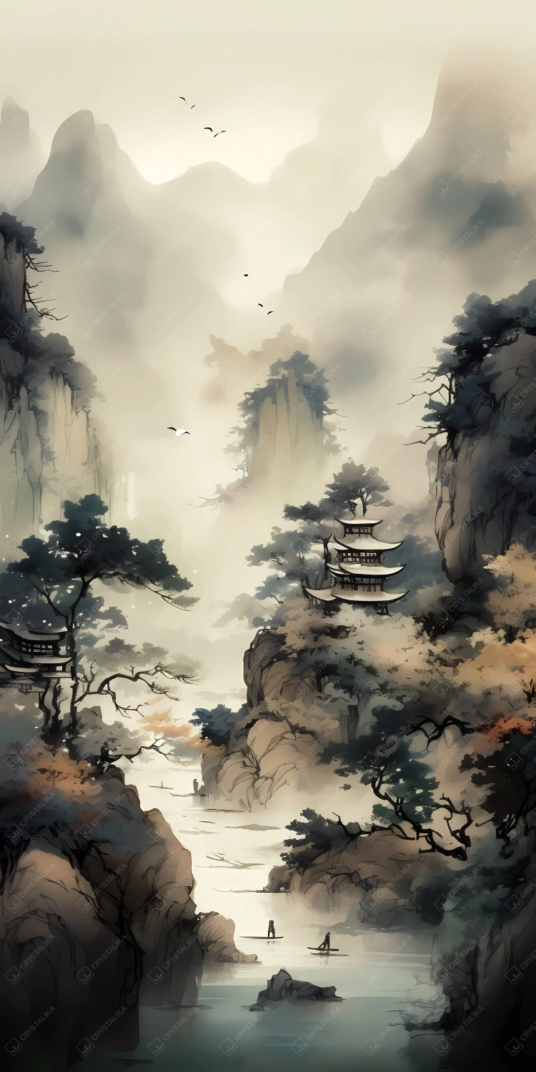 Traditional Chinese landscape painting