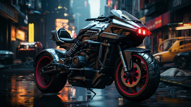 Cyberpunk motorbike wallpaper