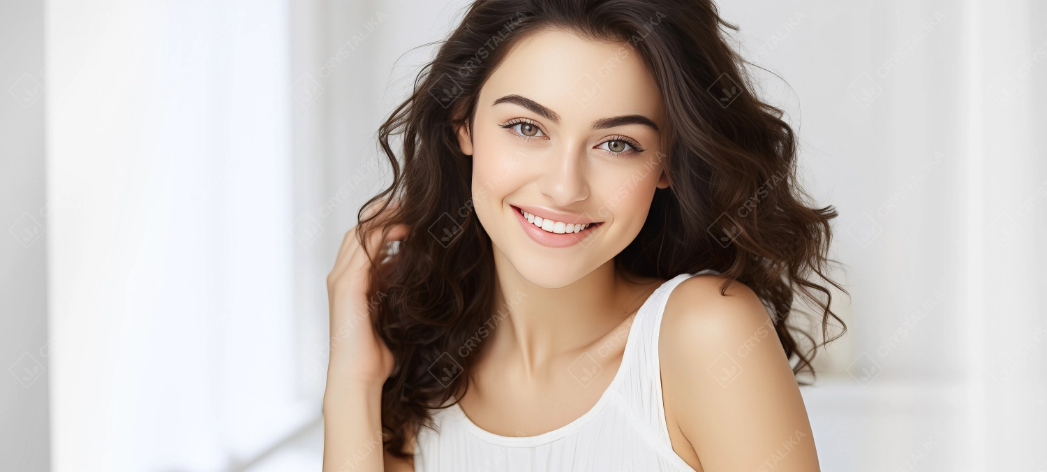 Brunette Woman With Charming Smile