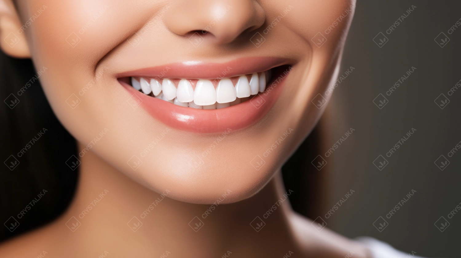 Close Up Charming Woman Smile