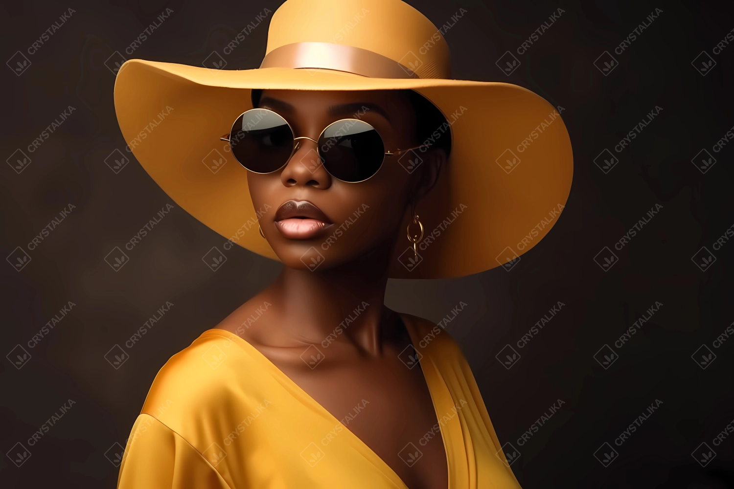 Fashion portrait of a confident modern young black woman