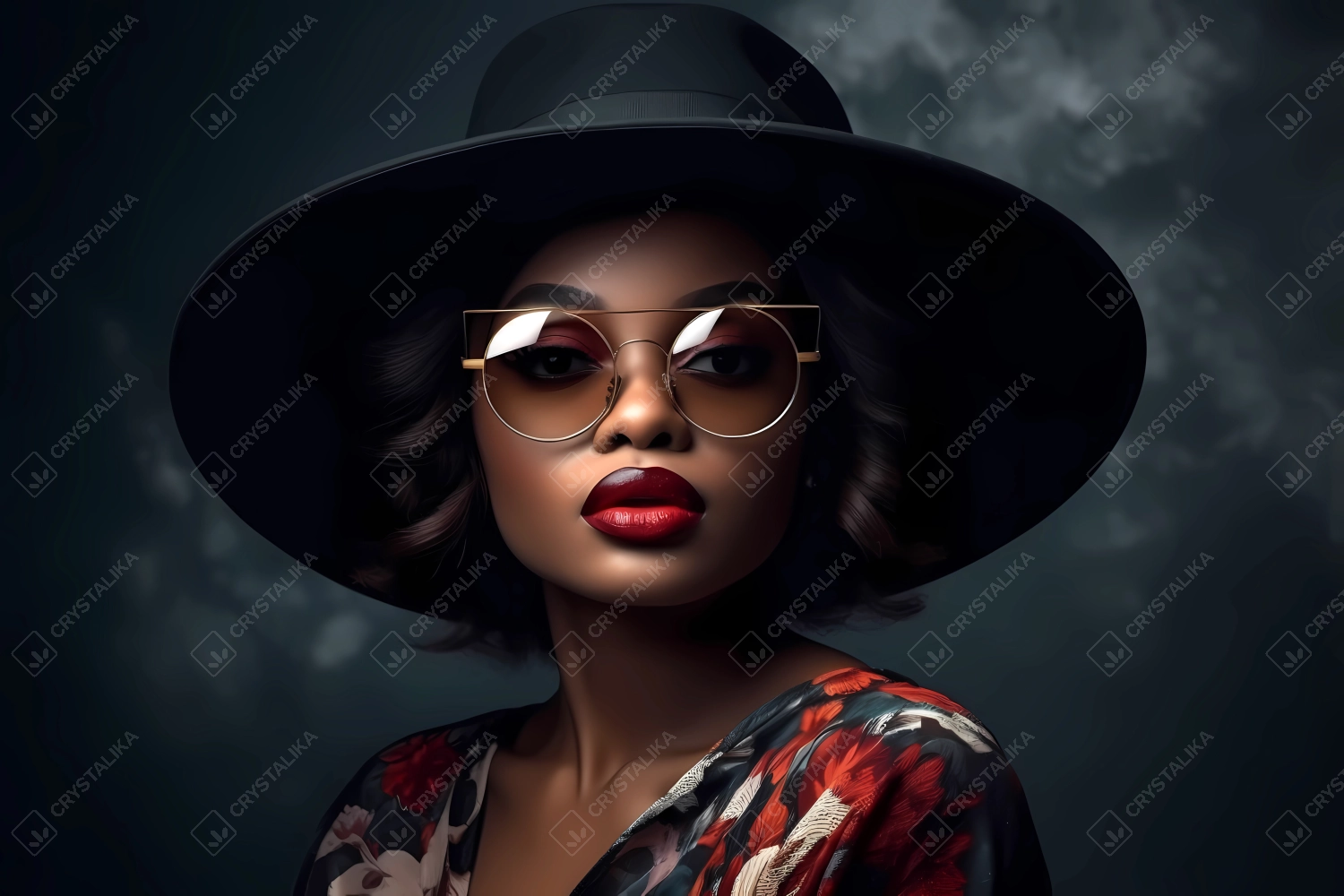 Fashion portrait of a confident modern young black woman