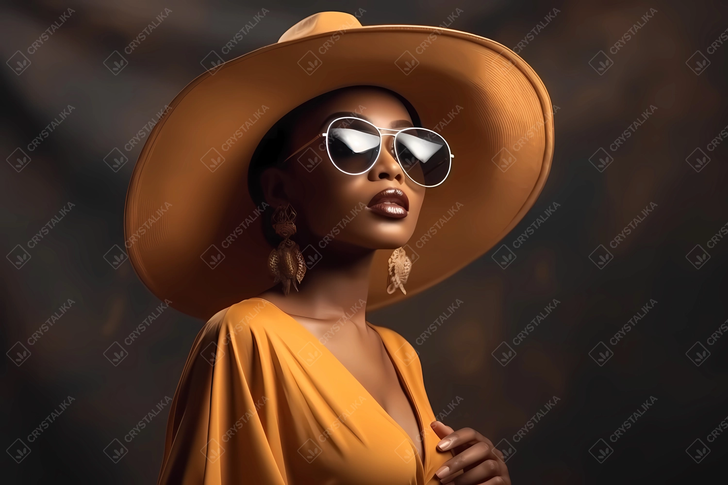 Fashion portrait of a confident modern young black woman