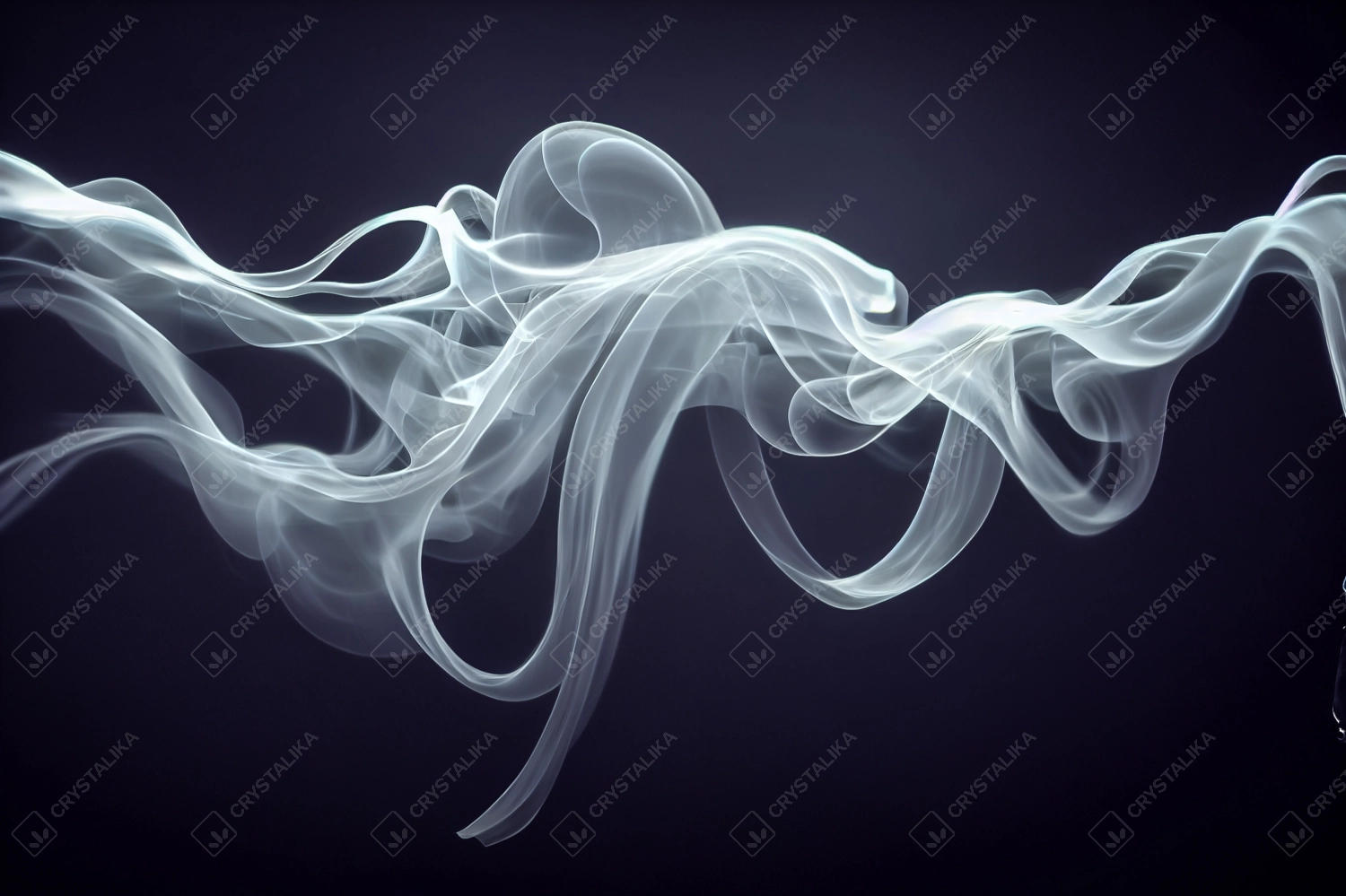 White curve fog, smoke, clouds, fire and dark background with spotlight