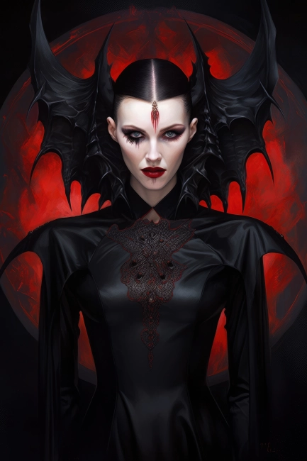 Beautiful gothic vampire duchess