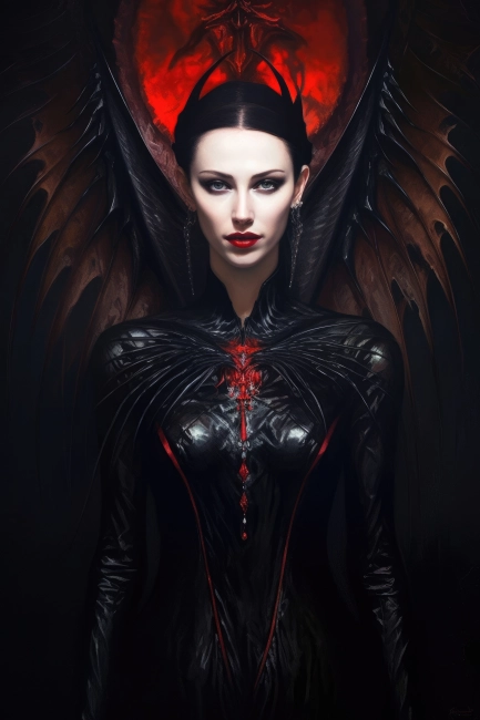 Beautiful gothic vampire duchess